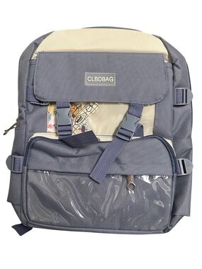 Gray and Cream Kids Casual Backpack